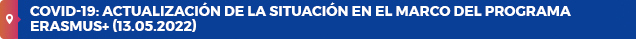 COVID-19: Actualización de la situación en el marco del programa Erasmus+
